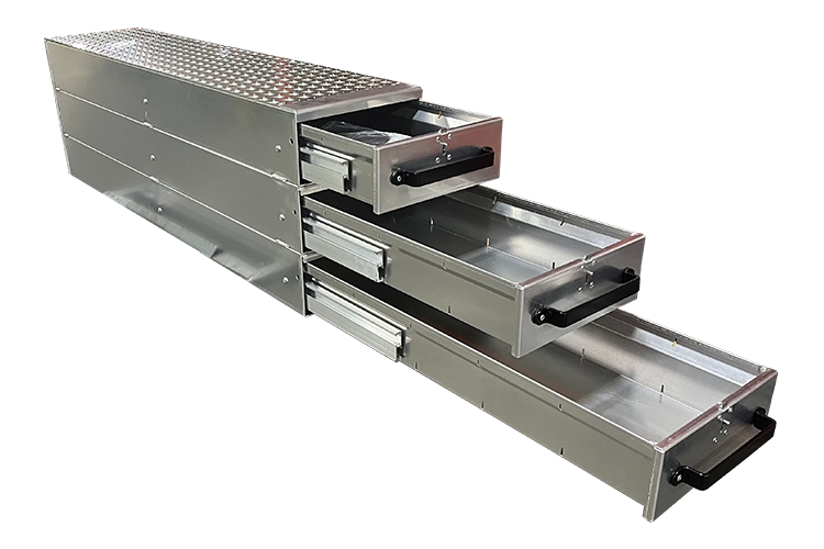 Model B1348 toolbox drawer seen open.