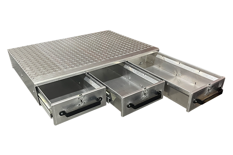 Model B3124 toolbox drawer seen open.